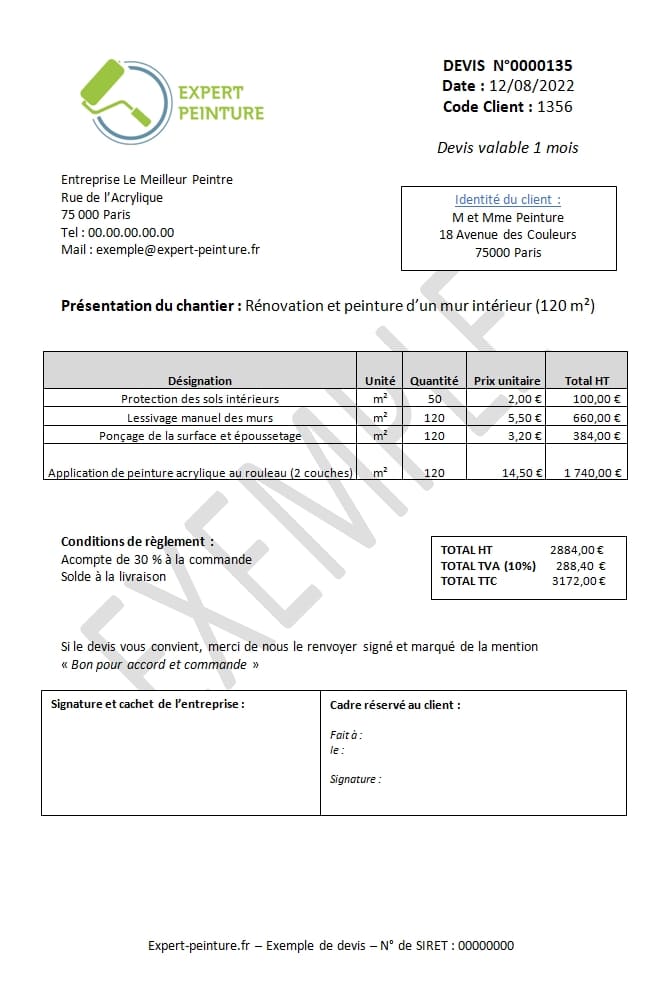 d&eacute;couvrez les tarifs de peinture pour vos projets de r&eacute;novation : prix au m&egrave;tre carr&eacute;, types de peinture et conseils pour &eacute;tablir votre budget simplement.